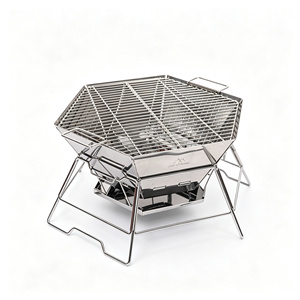 Parrilla de Carbón Portátil Plegable de Acero Inoxidable para Exteriores, Horno de Leña para Acampar, Estufa para Cocinar - Product Image 4