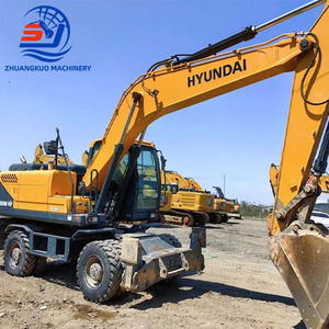 Excavatrice sur pneus Hyundai 210WVS d'occasion en bon état, meilleur prix, 21 tonnes, excavatrices d'occasion de taille moyenne, Hyundai 210W-7 210W-9 210WVS - Product Image 1