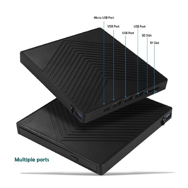 Computer External Optical Drive Multifunctional Dvdburner To Read U Disk, Card Tf Card Hub Compatible With Win11/linux
