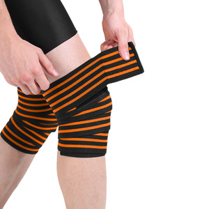 New Arrival Unisex Adjustable Elastic Gym Training Wrap Customized OEM <b>Knee</b> <b>Support</b> with Adjustable Weight Lifting <b>Knee</b> Wraps - Product Image 3