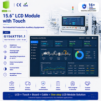 Module LCD TFT industriel tactile capacitif PCAP AUO G156XTT01.1 15,6 pouces 1366x768 WXGA 350 Nits 30 broches LVDS