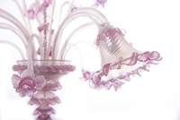 Lámpara de Araña de Cristal Rosa de Lujo Hecha a Mano con Forma de Flor, Lámpara Colgante Vintage para Decoración de Hotel, Hogar y Sala de Estar