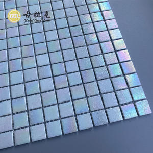 Azulejo de mosaico de cristal <span class=keywords><strong>blanco</strong></span> inrediscent brillante efecto nacarado para piscina ducha baño inodoro <span class=keywords><strong>pared</strong></span> duradera - Product Image 6