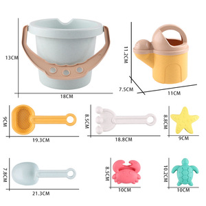 Eco-Friend Material Wheat Straw <b>Kids</b> Summer Beach Toy Outdoor Playing Bucket <b>Sand</b> Toys - Product Image 5