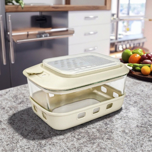 बहुक्रियाशील माइक्रोवेव या ओवन उपयुक्त रेजर तेज स्टेनलेस स्टील ब्लेड पीपी प्लास्टिक हेलीकॉप्टर ग्राटर कंटेनर के साथ - Product Image 1