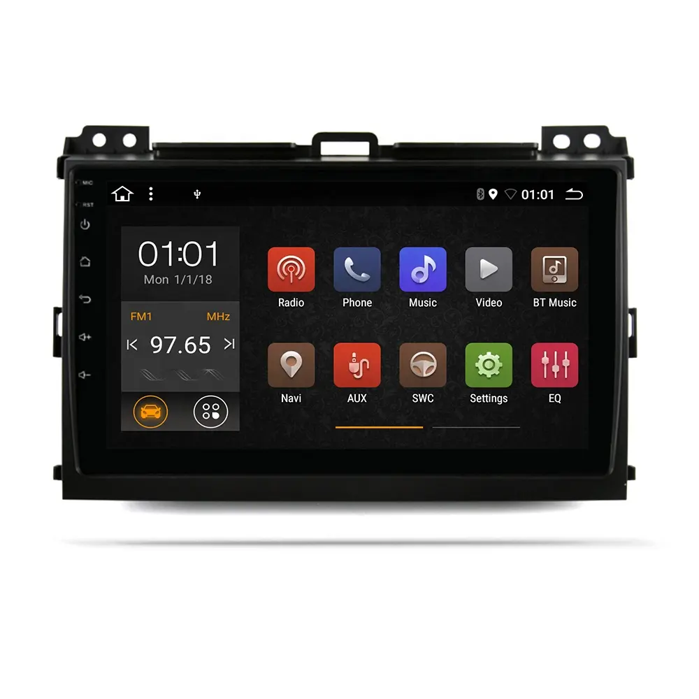 MCX Android10 Quad Core Car Radio Stereo Video Car DVD Multimedia Player For Toyota Prado 2008 GPS touch screen