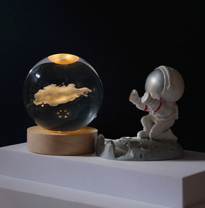 <span class=keywords><strong>Lampe</strong></span> <span class=keywords><strong>de</strong></span> <span class=keywords><strong>chevet</strong></span> créative en cristal 3D, visualisation visuelle du système solaire, Saturne, nébuleuse, lune, USB, lumière ambiante RVB colorée, cadeau - Product Image 5