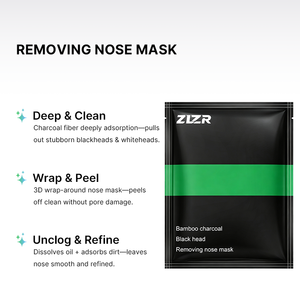 Mascarilla Facial de Carbón de Bambú ZLZR para Eliminar Puntos Negros, Ingredientes Suaves, Apta para Veganos, Libre de Crueldad Animal, Materiales Ecológicos - Product Image 4