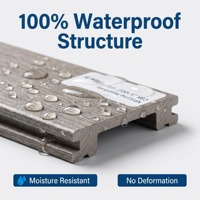 Zócalo de WPC Impermeable con Superficie de Grano de Madera para Proyectos de Suelos de Vinilo SPC
