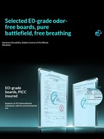 Escritorio de Esquina para Juegos Montado en la Cama, Superficie de Fibra de Carbono, Puerto USB, Barrera de Seguridad Elevada, Diseño Flotante para Dormitorio, Compatible con Monitor