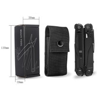 Pince multifonction en acier inoxydable à oxyde noir, pliable, outil de poche multifonction pour le camping, la randonnée, les activités de plein air, la réparation EDC