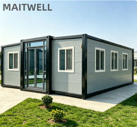 Maisonnette préfabriquée, maison conteneur préfabriquée pour stockage extérieur, unités de logement pliables détachables préfabriquées, unités de logement extensibles en acier