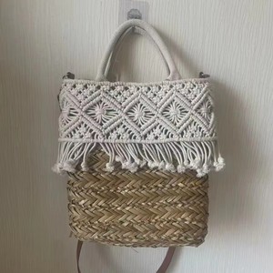 Nieuwste opvouwbare strandtas met twee handvatten van papierstro en zeegras, grote schoudertas voor dames, vakantie - Product Image 4