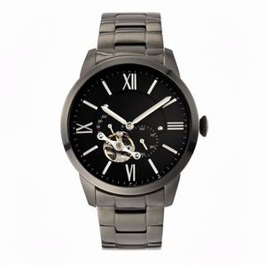 Montre mécanique automatique pour homme Benyar 5212 Luxury Frosted Star Dust Skeleton, aiguilles lumineuses, résistance à l'eau 3 BAR, acier inoxydable - Product Image 1