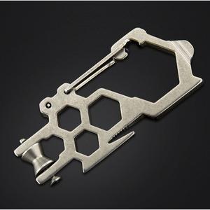 Série de mousquetons de parachutiste en acier inoxydable, mousqueton multifonctionnel avec roues, outil de poche pour une utilisation en extérieur - Product Image 3