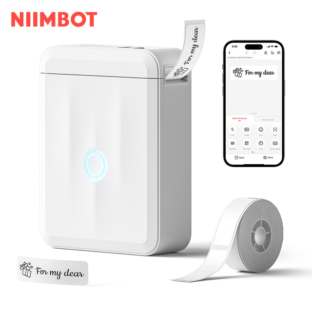 NIIMBOT D110 Portable Mobile Phone Home Mobile Phone Type-C Cable Ethernet Cable Distribution Box Cable Label Printer