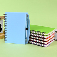 Carnet à spirale A6/A5 pour étudiants, couverture en PP, couleur personnalisée, lignes horizontales, feuilles mobiles, 100 feuilles, haute qualité