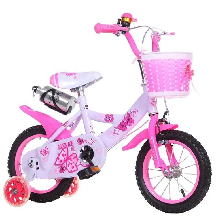 High Steel Frame Kids Girls Cycle 12 16 20 inch Children Bicycle/New Pink Unique Kids Bike
