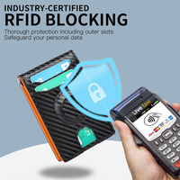 2022 dompet pendek pria tag pelacakan udara pemosisian ultra-tipis sederhana RFID anti-maling sikat dompet dollar mewah untuk pria