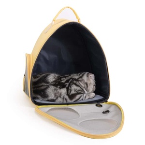 Mesh <b>Pet</b> <b>Carrier</b> Backpack with Breathable Design for Outdoor Use Light Gray Fashion Style Small Open Closure - Product Image 4