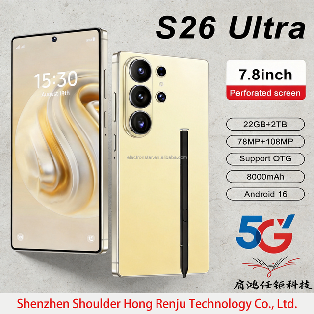 22G+2TB 7.3INCH Android 16 2026 Latest S26 Ultra Android Smartphone Global 5G Phone Celulares After-sales-protection Hot Sale