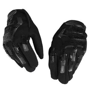 Guantes de trabajo antigolpes, protección para nudillos, táctico, negro, mecánico, transpirables, resistentes