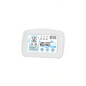 Estación Meteorológica Inalámbrica para Interiores y Exteriores con Reloj, Alcance de 196 Pies, Sensor de Termómetro Inteligente para el Hogar, Monitoreo de Temperatura y Humedad - Product Image 1