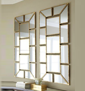 Oro antico telaio in metallo contemporaneo soggiorno mobili <span class=keywords><strong>specchio</strong></span> a parete di vetro per la decorazione della casa - Product Image 1