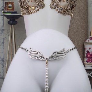 Sexy Open Crotch Woman Pearl Bond Metal Sexy Briefs Delayed Ejaculation Foreplay Teasing Adult Sex <b>Toy</b> <b>for</b> <b>Man</b> Woman Cosplay - Product Image 5