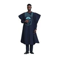Nouvelles Robes Traditionnelles Africaines Brodéées pour Hommes Musulmans, Pantalons Style Ethnique, Vêtements en Gros, Ensembles Amples pour Hommes, Tenues