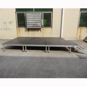 Scène de concert portable en bois usagée, plateforme légère - Product Image 6