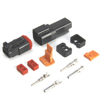 Connecteur terminal 2 broches Auto Deutsch DT04-2P/DT06-2S, prise grise, série Tyco DT 2P, kit de fiches mâle/femelle 2 broches