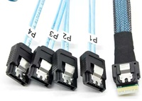 Cable Adaptador Mini SAS Ultrafino 4i 8654 para Servidor, Conexión Interna SATA de 7 Pines, Núcleo de Cobre, Grado IP67, Longitud de 1 m