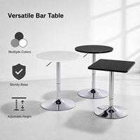 Table de bar de haute qualité, blanche ou noire au choix, design simple et créatif avec fonction de levage, pour usage commercial, pub, salle à manger, extérieur et hall.