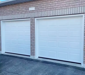 Portes <span class=keywords><strong>de</strong></span> <span class=keywords><strong>garage</strong></span> doubles automatisées en acier sectionnelles modernes, étanches, pour extérieur, personnalisables, finition <span class=keywords><strong>de</strong></span> surface, vente en gros usine - Product Image 6