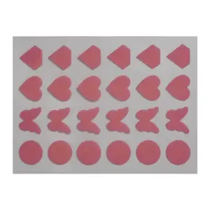 Roze Hartvormige Ance Patch Met Make-Up Cover Dot Voor Acne Smet 24 Stippen Voor Het Absorberen Van Vloeistof En Verminderen Roodheid