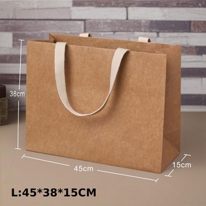 Boutique Foldable Paper Bags Luxury Kraft Paper Tote Bag with Your Own logo Luxury Paper Bag Customizable Paper Bags - Product Image 6