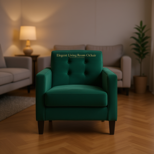 Hale <b>Green</b> Velvet <b>Accent</b> Armchair 27.5 In Modern Tufted Living Room <b>Chair</b> - Product Image 2