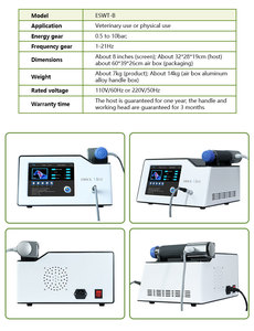 Appareil de thérapie par ondes de choc portable ESWT-B, équipement avancé pour les cliniques de physiothérapie vétérinaire - Product Image 6