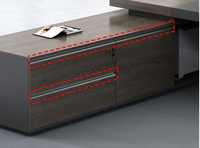 Fabricant de table de patron moderne de haute qualité Mobilier de bureau de luxe pour PDG Table de direction en bois
