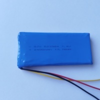 Batería de Iones de Litio de Estado Semisólido Cuadrada 523984, Paquete de Baterías de 2400 mAh y 7.4 V, Cátodo de LiNiMnCoO2, 800 Ciclos, Carcasa de Batería