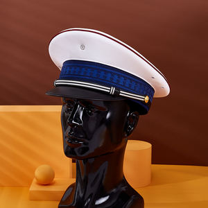 Sombrero escocés blanco y <span class=keywords><strong>azul</strong></span> personalizado, <span class=keywords><strong>gorra</strong></span> de capitán de mar de algodón, sombrero de capitán, sombrero de marinero táctico, uniforme Unisex, <span class=keywords><strong>gorra</strong></span> con visera - Product Image 1