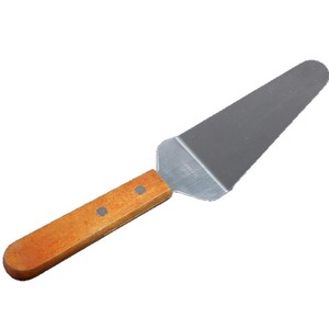 Stainless Steel Pizza Spatula With Wooden Handle Triangular Cake Steak Cheese Serving Utensil Oven Safe Hand Wash Only - Product Image 3