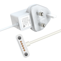 UK-Stecker 9V 12V 2A Netzteil mit Rechtwinkligem Magnetischem Anschluss USB Typ-C Abgeschirmt für LED-Lichtkabel