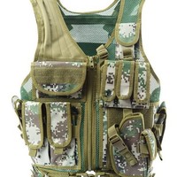 Gilet tactique amphibie multifonctionnel en polyester respirant et résistant à l'usure pour équipement extérieur transfrontalier CS