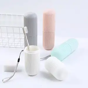 厂家批发牙刷旅行箱硬质塑料牙刷容器便携式牙刷杯架