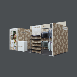 Cabina de ropa portátil de 10X20ft con vestuario y estantería - Product Image 3