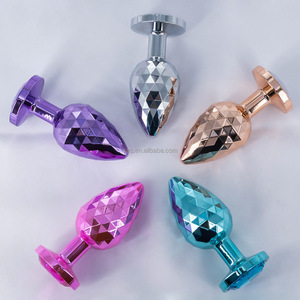 SacKnove kadınlar eşkenar dörtgen renkli elmas yetişkin seksi oyuncaklar paslanmaz anüs dilatör vajina takı aşk stimülasyon Metal Anal <span class=keywords><strong>Plug</strong></span> - Product Image 2