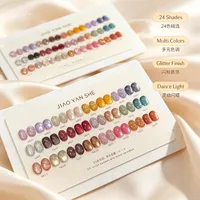JIAOYANSHE Kit de 24 Gels Ongles Effet Œil de Chat Diamant Brisé 2026 Nouvelle Collection Haute Qualité Tendance 12ml Gel UV Non Toxique Vente en Gros ODM/OEM