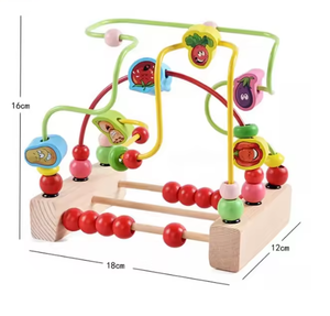 Légumes Rouleau Coloré Perle <span class=keywords><strong>Labyrinthe</strong></span> Jouet Éducatif Montessori En Bois Perlé Jouet pour Enfants - Product Image 6
